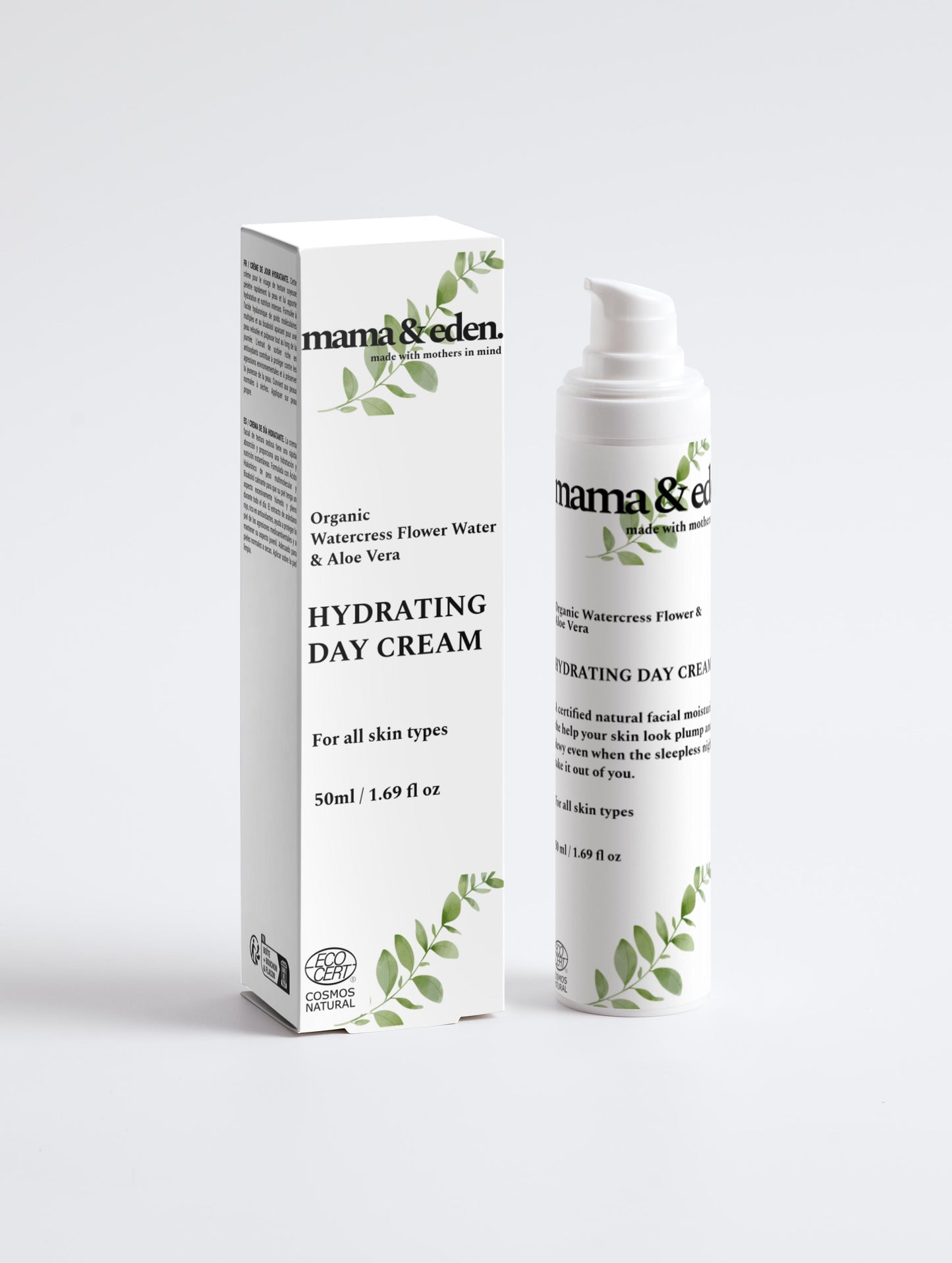 Organic Watercress Flower Water & Aloe Vera Hydrating Day Cream