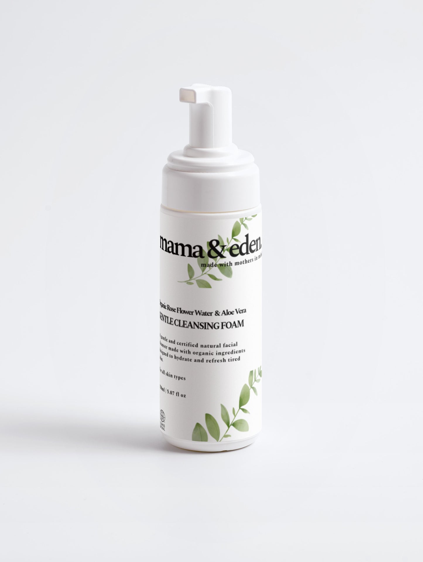 Organic Rose Flower Water & Aloe Vera Cleansing Foam