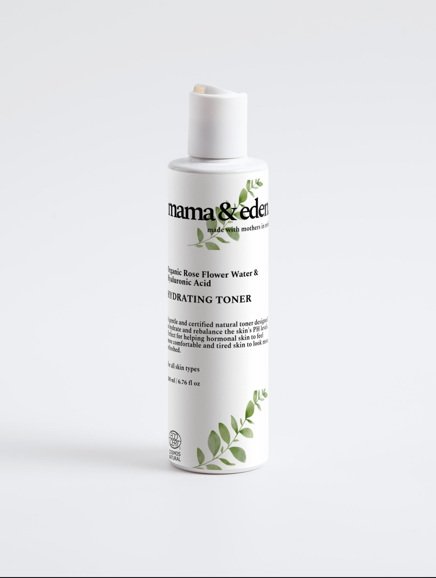 Organic Rose Flower Water & Hyaluronic Acid Hydrating Toner