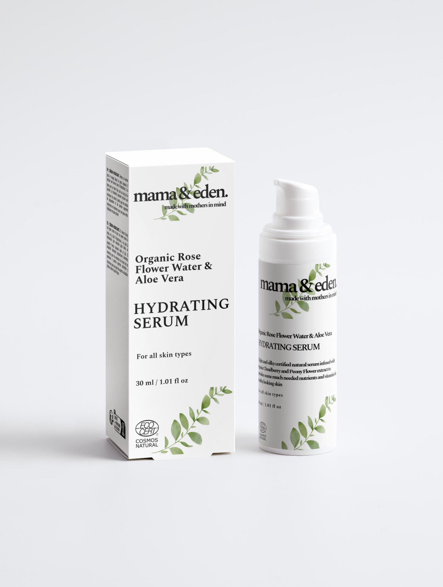 Organic Rose Flower Water & Aloe Vera Hydrating Serum